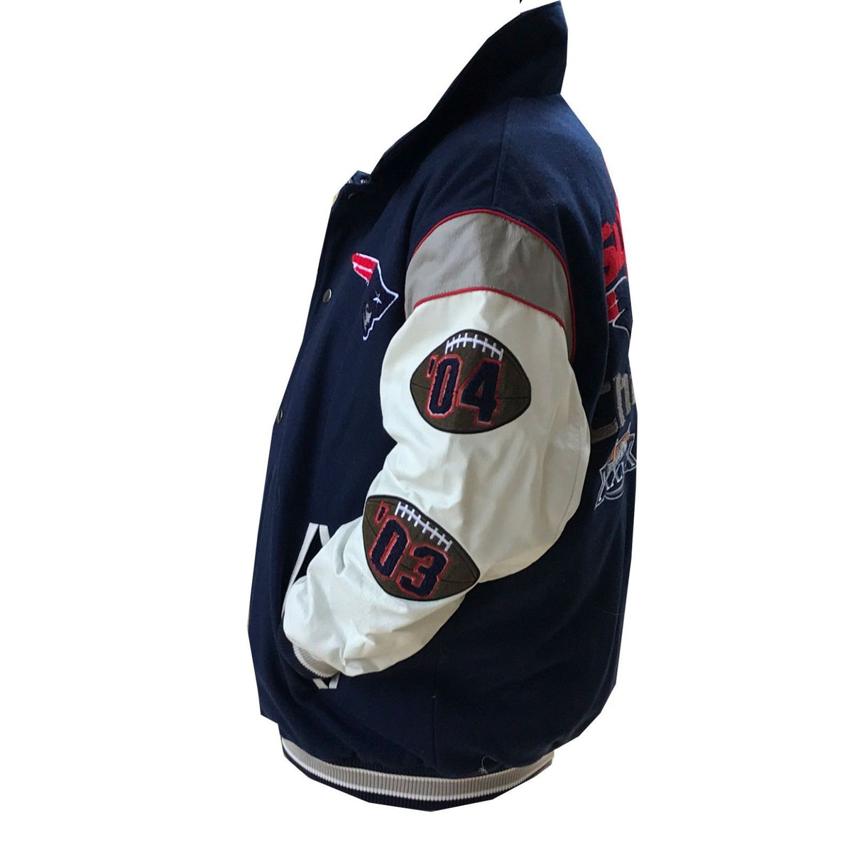 NFL New England Patriots 3X Super Bowl Champions Canvas Jacket 