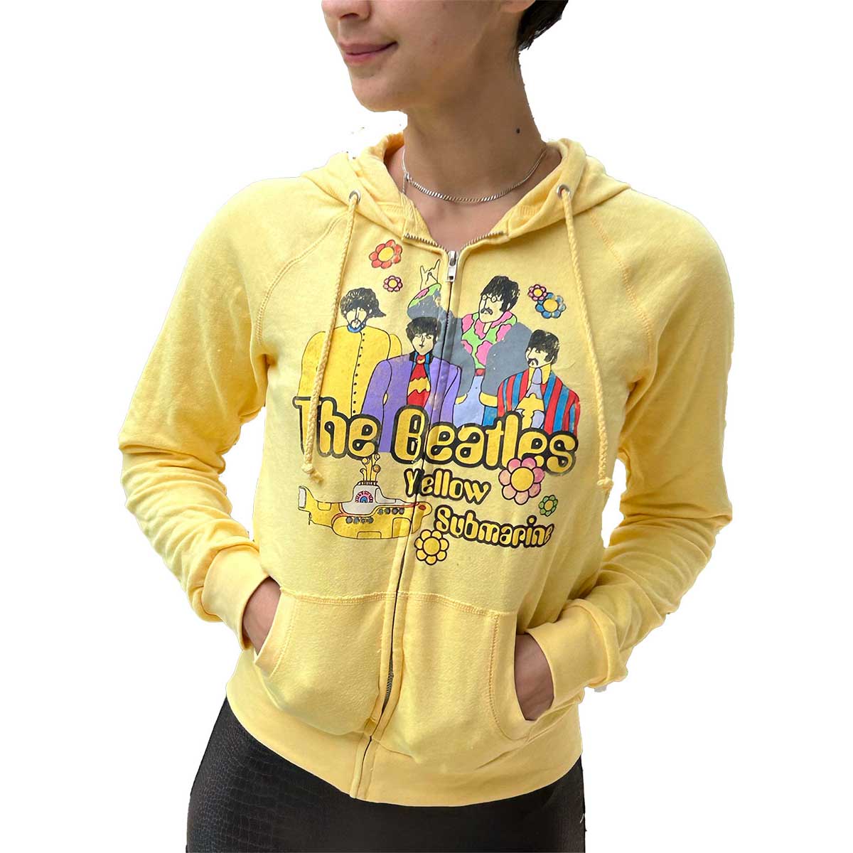 Beatles Womens Yellow Submarine Full Zip Hoodie