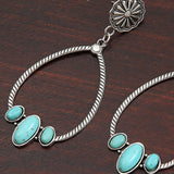 Artificial Turquoise or Ivory Teardrop Earrings