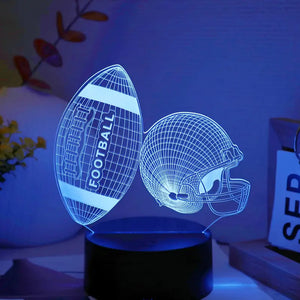 3D Color Changing Night Light - Football & Helmet