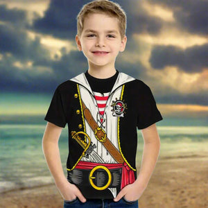 Boys Pirate Print T-Shirt Costume (7-8 yrs)