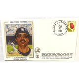 Vintage 1991 Reggie Jackson NY Yankees Embossed Stamped Envelope