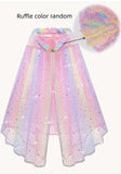 Girls Princess Tulle Sequin Hooded Cape Costume (3-8 yr)