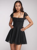 Lace Detail Corset Mini Dress