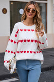 Angel Wings Heart Round Neck Long Sleeve Sweater