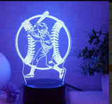 3D Color Changing Night Light - Baseball & Batter