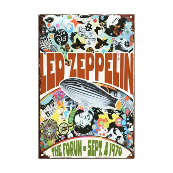 Led Zeppelin Concert Tour Poster Tin Sign