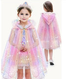 Girls Princess Tulle Sequin Hooded Cape Costume (3-8 yr)