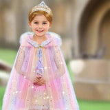 Girls Princess Tulle Sequin Hooded Cape Costume (3-8 yr)