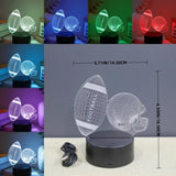 3D Color Changing Night Light - Football & Helmet