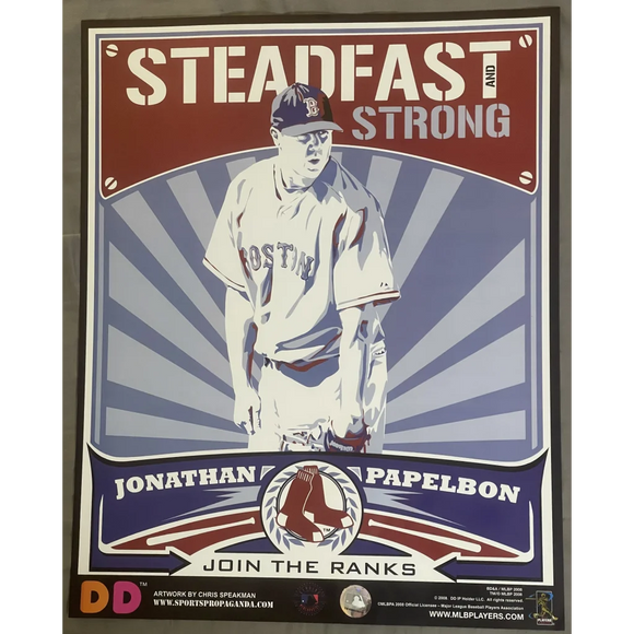 Jonathan Papelbon Boston Red Sox Steadfast and Strong Poster, 2008