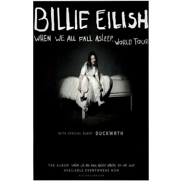 Billie Eilish When Go We Sport Asleep Do Fall All N We Rock Poster Store Promo 2019 Where –