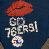 Womens Go 76ers V-Neck Long Sleeve T-Shirt