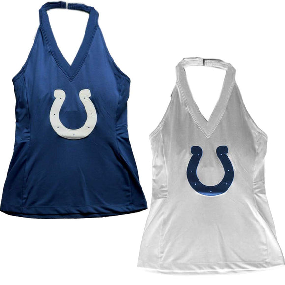 Womens Indianapolis Colts Halter Top, Blue or White Blue / XL
